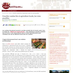 Concilier cantine bio et agriculture locale, les voies possibles