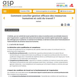 Comment concilier gestion efficace des ressources humaines et coût du travail ?