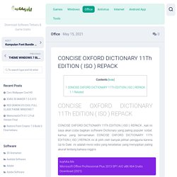 CONCISE OXFORD DICTIONARY 11Th EDITION ( ISO ) REPACK - kuyhAa