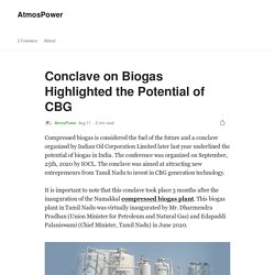 Conclave on Biogas Highlighted the Potential of CBG