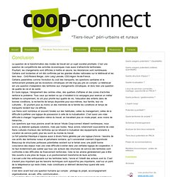 Conclusion - Coop-connect : Tiers-lieux pour travailler autrement !