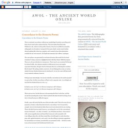 AWOL - The Ancient World Online: Concordance to the Homeric Poems