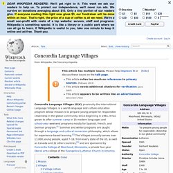 Concordia Language Villages