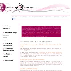 Prix / Concours / Bourses / Fondations