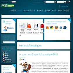 Le concours Castor Informatique 2014
