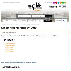 Concours de recrutement 2019 : sélection de ressources