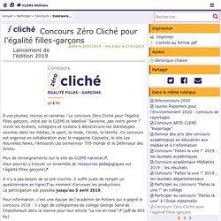 Concours Zéro Cliché pour l'égalité filles-garçons - CLEMI Poitiers