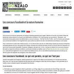 Les concours Facebook et la nature humaine - Frederic Gonzalo