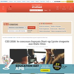 CES 2016: le concours français Start-up Lycée s’exporte aux États-Unis
