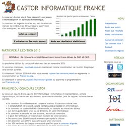 Concours Castor Informatique Français