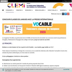 Concours Classes de langues avec la presse internationale - CLEMI Vocable