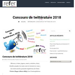 Concours de twittérature, édition 2018
