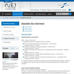 Annales du concours - CUEJ - Université de Strasbourg