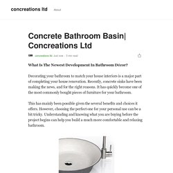 Concrete Bathroom Basin