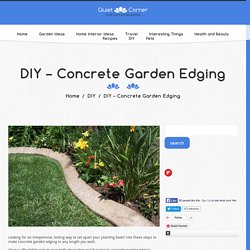 DIY - Concrete Garden Edging - Quiet Corner