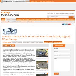 Advance Concrete Tanks - Concrete Water Tanks for Safe, Hygienic Water Storage