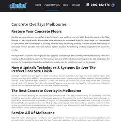 Concrete Overlay Melbourne