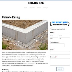 Concrete Raising, Basement Cracks Repair, Dupage County, IL