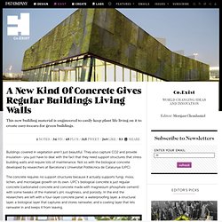 A New Kind Of Concrete Gives Regular Buildings Living Walls