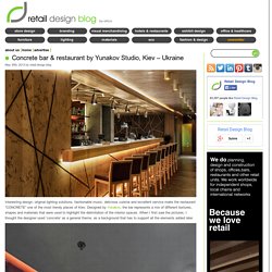 Concrete bar & restaurant by Yunakov Studio, Kiev – Ukraine