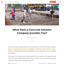 What Does a Concrete Solution Company provides You?