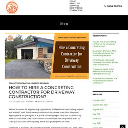 How to Hire a Concreting Contractor for Driveway Construction?
