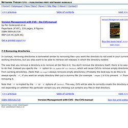Concurrent Versions System - Removing directories
