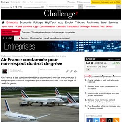 Air France condamnée pour non-respect du droit de grève