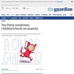 Tea Party condemns children's book on anarchy