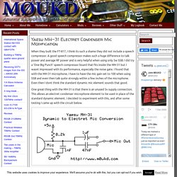 Yaesu MH-31 Electret Condenser Mic Modification – M0UKD – Amateur Radio Blog