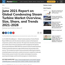 June 2021 Report on Global Condensing Steam Turbine Market Overview, Size, Share, and Trends 2021-2026