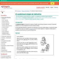 Condicional simple - Lingolia Español