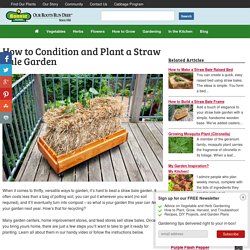How to Condition and Plant a Straw Bale Garden