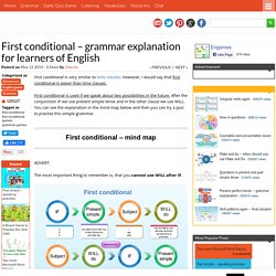 First conditional - grammar explanation for learners of English