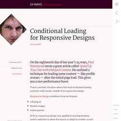 Conditional Loading for Responsive Designs