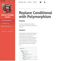 Replace Conditional with Polymorphism