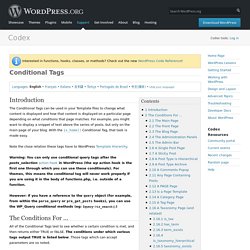 Conditional Tags
