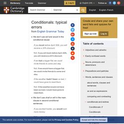 Conditionals: typical errors