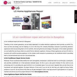 LG air conditioner repair and service in Bangalore, doorstep service center