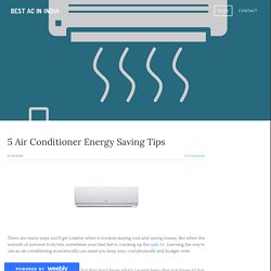 5 Air Conditioner Energy Saving Tips
