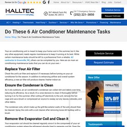 Do These 6 Air Conditioner Maintenance Tasks
