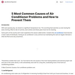5 Most Common Causes of Air Conditioner Problems and How to Prevent Them — Teletype