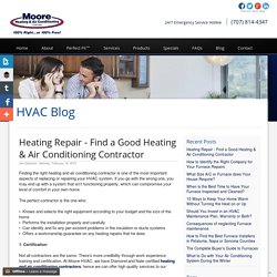 Heating Repair - Find a Good Heating & Air Conditioning Contractor
