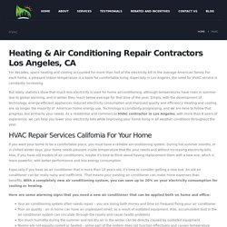 Heating & Air Conditioning Repair Los Angeles