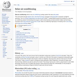 Solar air conditioning