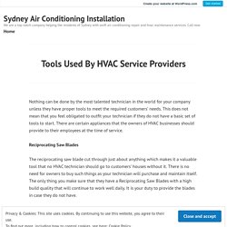 Tools Used By HVAC Service Providers