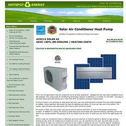 DC Air Conditioner: 12 Volt 24 volt 48 Volt DC Air Conditioners DC Solar Air Conditioning