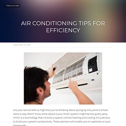 AIR CONDITIONING TIPS FOR EFFICIENCY