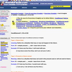 Conditionnel I /II et III-anglais