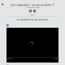 Le conditionnel de politesse – Les capsules / ça va ou bien ?!